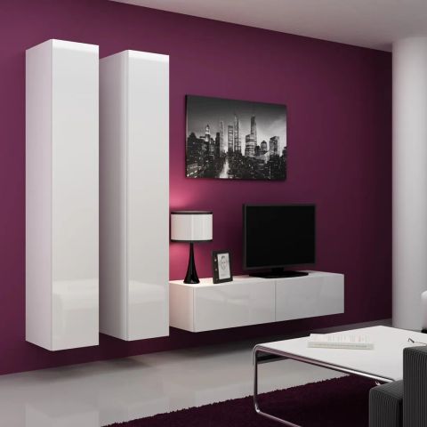 Cama Living room cabinet set VIGO 9 white/white gloss