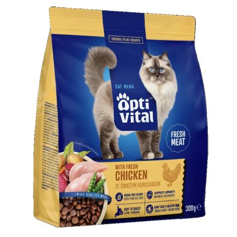 OPTIVITAL With fresh chicken - dry cat food - 300g