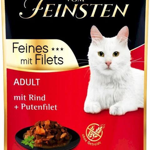 ANIMONDA vom Feinsten Beef, turkey fillet - wet cat food - 85 g