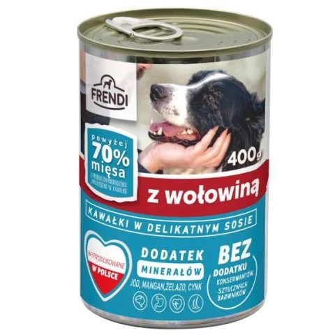 FRENDI with Beef chunks in delicate sauce - wet dog food - 400g