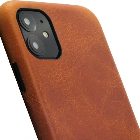 iPhone XS Max nahast kaitseümbris Konjakipruun