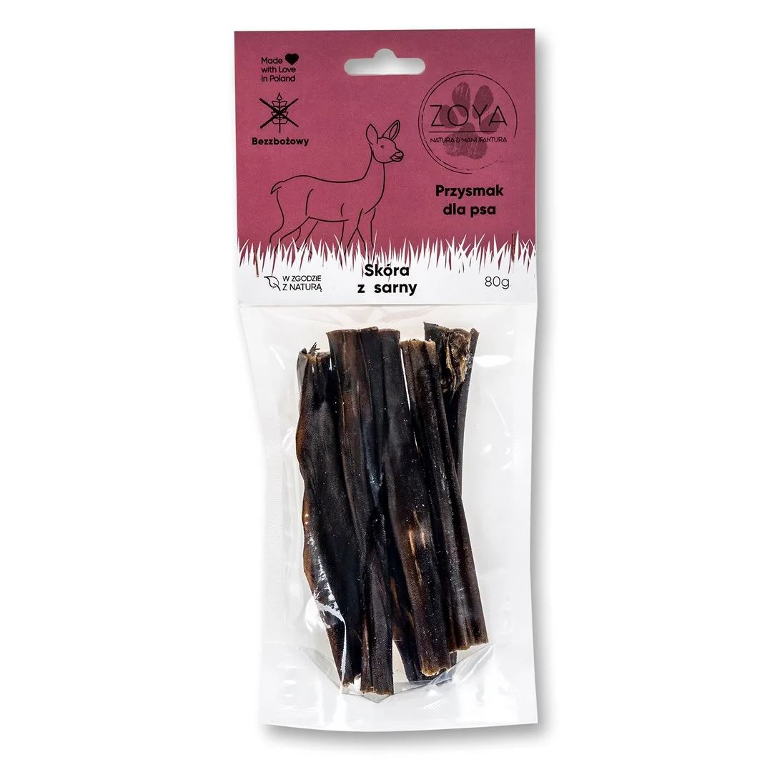 ZOYA Roe deer skin - dog treat - 80g