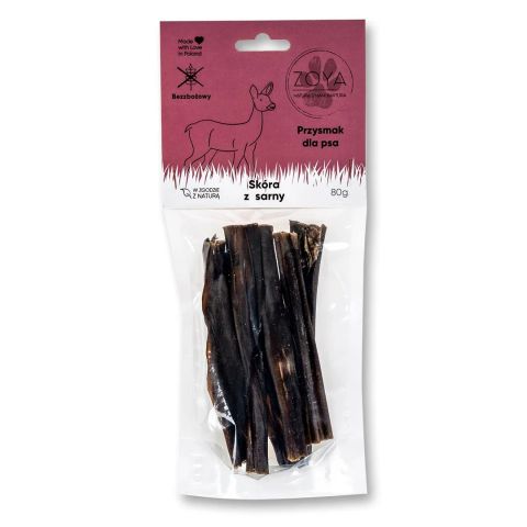 ZOYA Roe deer skin - dog treat - 80g