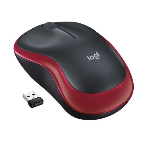 MOUSE USB OPTICAL WRL M185/RED 910-002237 LOGITECH