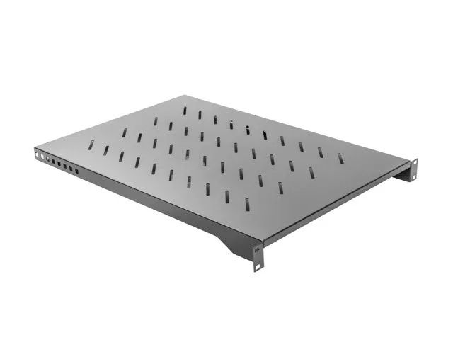 Lanberg 19" fixed shelf 1U/483x700mm, max load capacity up to 15kg | AK-1010-B | Black