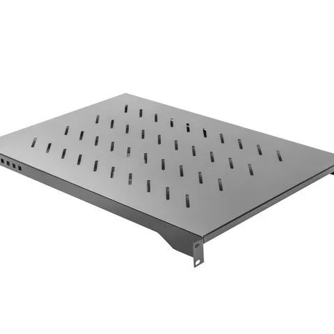 Lanberg 19" fixed shelf 1U/483x700mm, max load capacity up to 15kg | AK-1010-B | Black