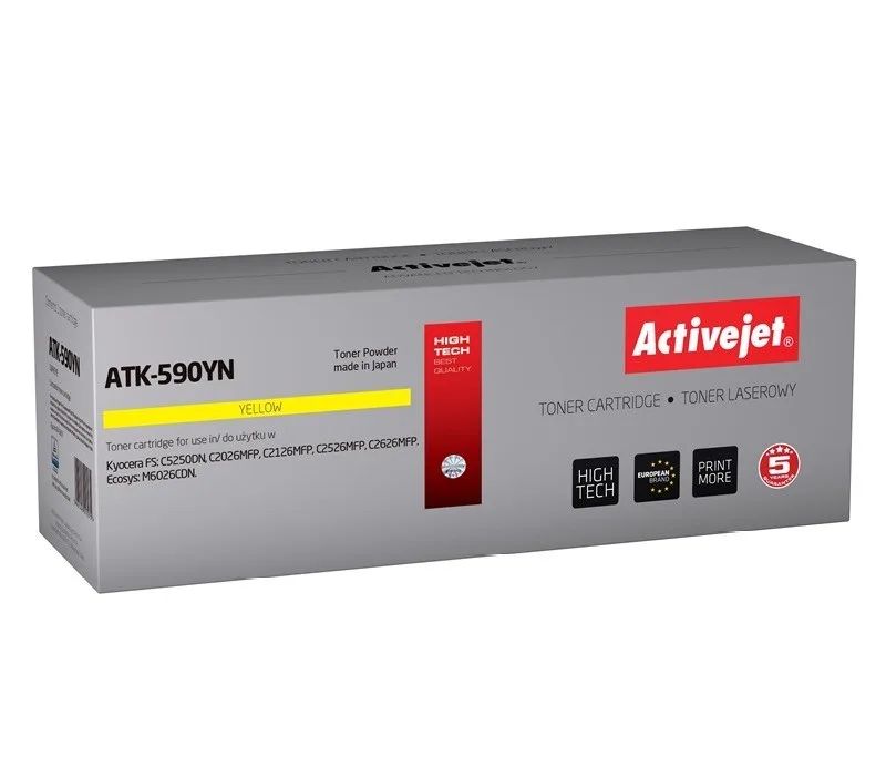 Activejet ATK-590YN Toner (replacement for Kyocera TK-590Y; Supreme; 5000 pages; yellow)