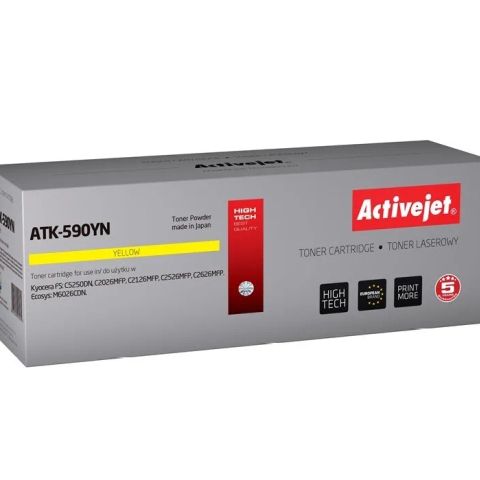 Activejet ATK-590YN Toner (replacement for Kyocera TK-590Y; Supreme; 5000 pages; yellow)
