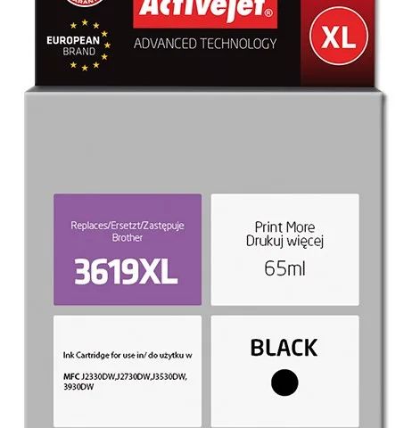 Activejet AB-3619BNX ink (replacement for Brother LC3619Bk XL; Supreme; 65 ml; black)