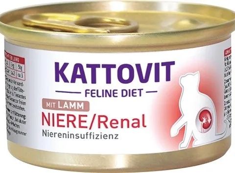 KATTOVIT Feline Diet Niere/Renal Lamb - wet cat food - 85g