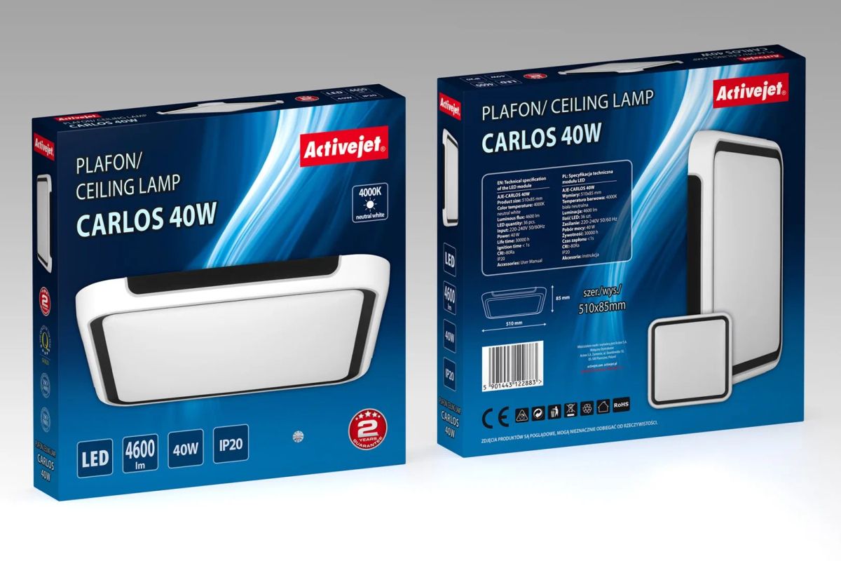 Activejet LED ceiling light AJE-CARLOS 40W