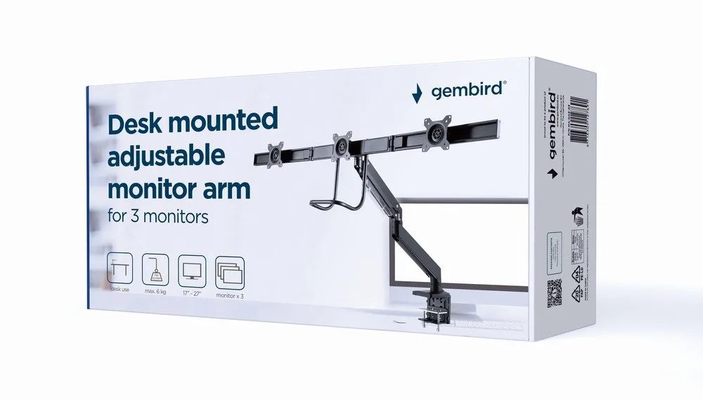 DISPLAY ACC MOUNTING ARM/17-27" MA-DA3-03 GEMBIRD