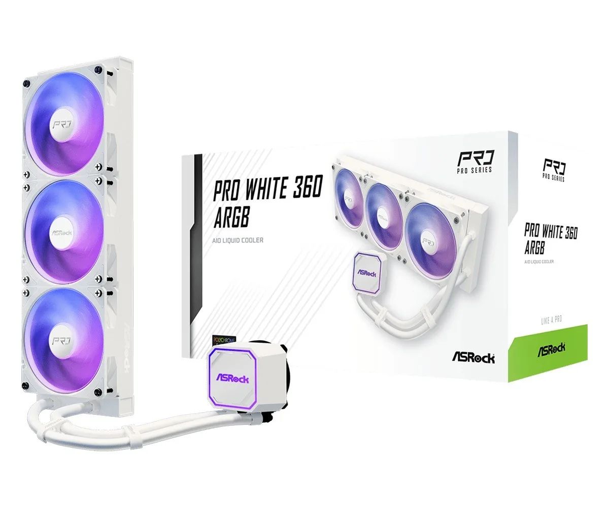 ASRock Pro White 360 ARGB Cooling