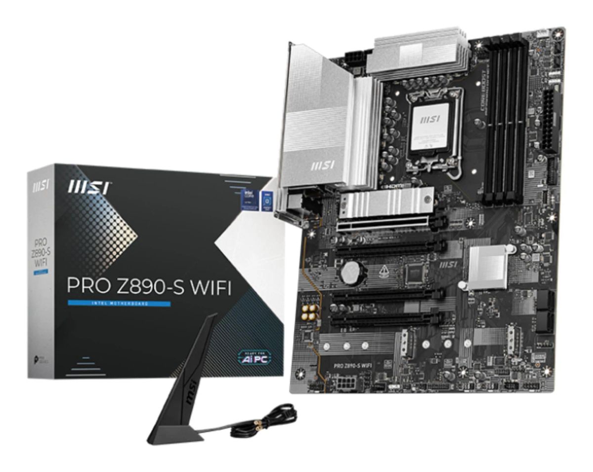 Mainboard|MSI|Intel Z890|LGA1851|ATX|Memory DDR5|Memory slots 4|1xPCI-Express 3.0 1x|2xPCI-Express 4.0 4x |1xPCI-Express 5.0 16x|3xM.2|1xHDMI|1xDisplayPort|4xUSB 2.0|2xUSB 3.0|1xUSB-C|1xUSB-C w/Thunderbolt|3xAudio port|PROZ890-SWIFI