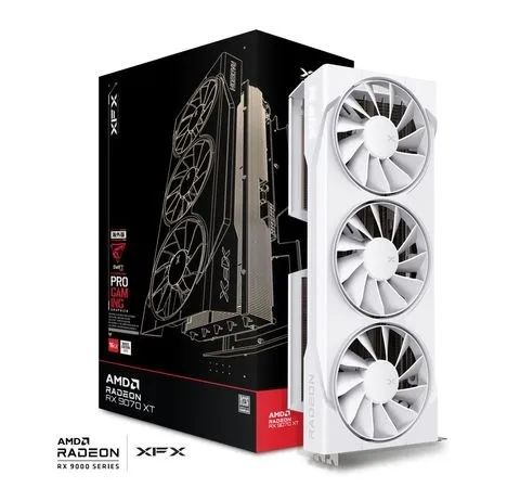 Graphics card. XFX Swift RX 9070 White 3-FAN GAM E 16G
