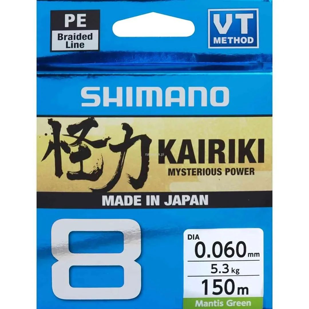Braid Shimano Kairiki 8 0,060mm 150m 5,3kg M. Green