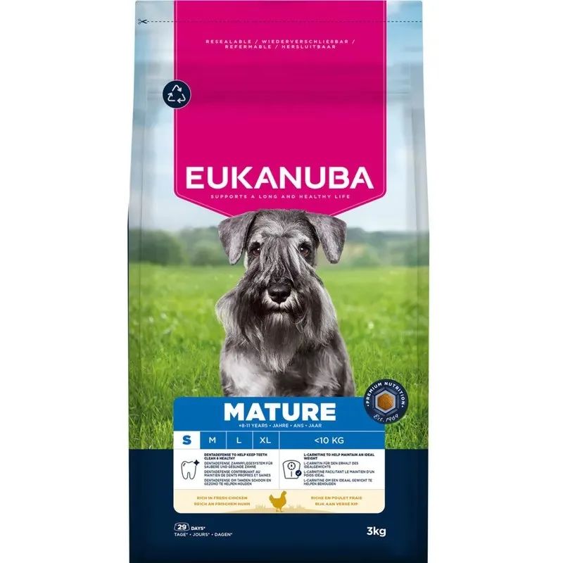 EUKANUBA Premium nutrition mature Small breed Chicken - dry dog food - 3kg
