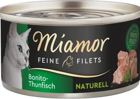 MIAMOR Feine Filets Naturell Bonito tuna - wet cat food - 80g