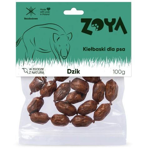 ZOYA Wild boar sausages - dog treat - 7 pcs