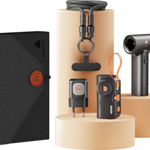 Havit STK011 EU Travel Set - set (travel charger + power bank + USB-C cable + hand fan)