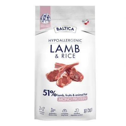 BALTICA Nutraceutic Hypoallergenic M Lamb with rice - dry dog food - 3kg