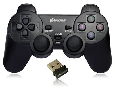 Vakoss GP-4705BK Gaming Controller Black RF Gamepad Analogue / Digital PC, Playstation 3
