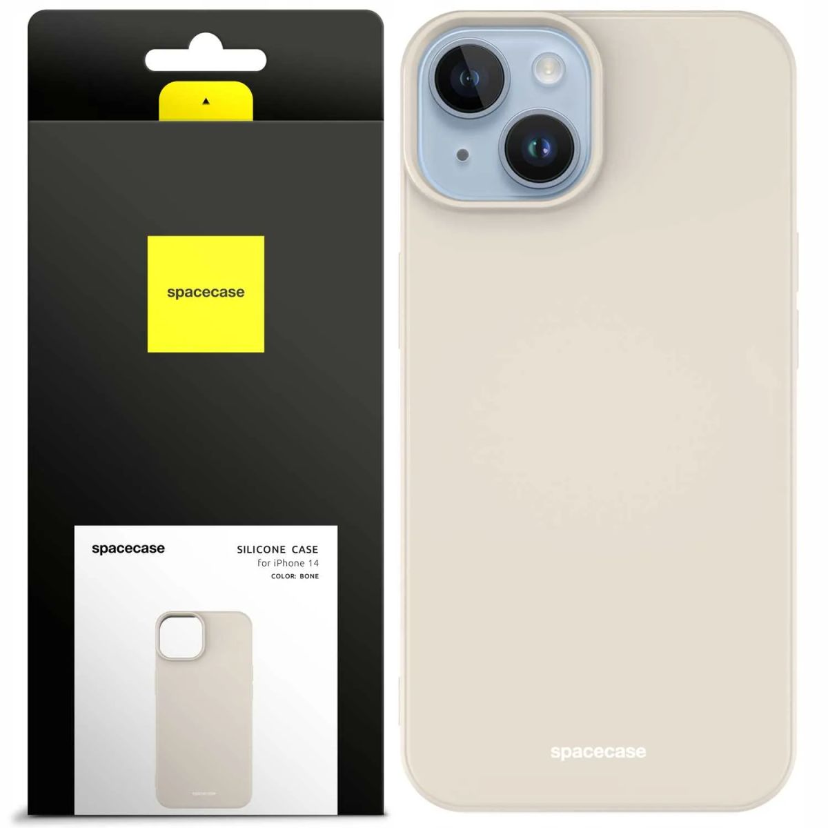 Spacecase Silikoonümbris iPhone 14 Bone