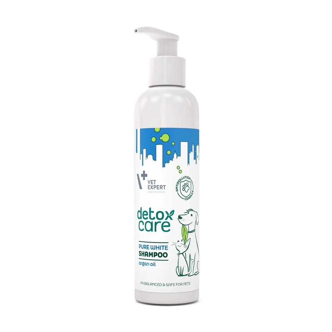 VETEXPERT Detox Care Pure White Shampoo - shampoo for dogs and cats - 250 ml