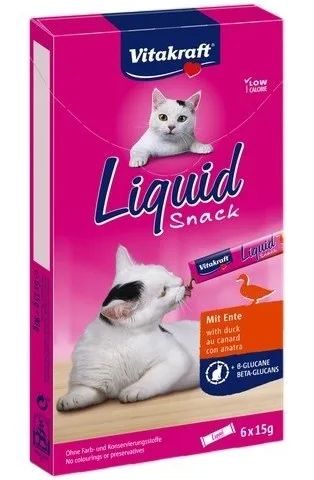 VITAKRAFT Liquid Snack Duck - cat treats - 6 x 15g