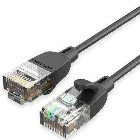 PATCH CABLE CAT.6A UTP/1M BLACK IBIBF VENTION