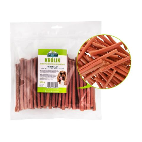 PETITTO Soft rabbit fingers - dog treat - 500g