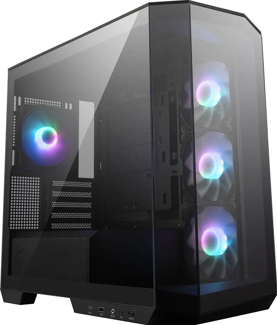 Case|MSI|MAG PANO 100R PZ|MidiTower|Case product features Transparent panel|ATX|MicroATX|MiniITX|Colour Black|MAGPANO100RPZ