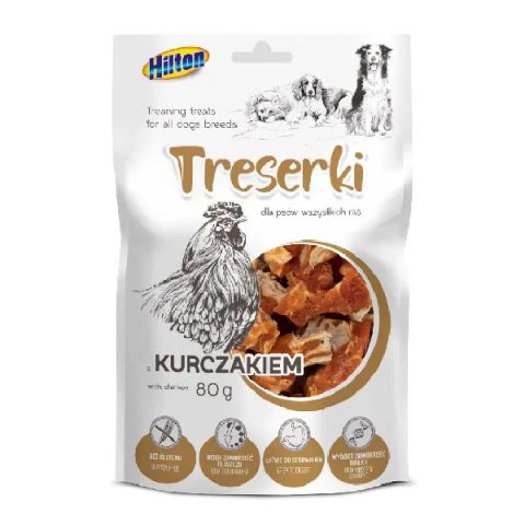 HILTON Treats with chicken - dog treat - 80g