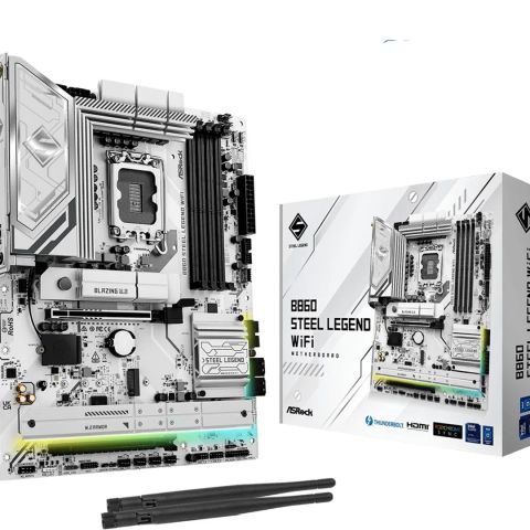 Mainboard|ASROCK|Intel B860 Express|LGA1851|ATX|Memory DDR5|Memory slots 4|1xPCI-Express 4.0 16x|1xPCI-Express 5.0 16x|1xM.2|1xHDMI|1xDisplayPort|1xAudio-Out|1xMicrophone|3xUSB 2.0|6xUSB 3.2|1xUSB-C w/Thunderbolt|1xOptical S/PDIF|1xRJ45|B860STEELLEG…