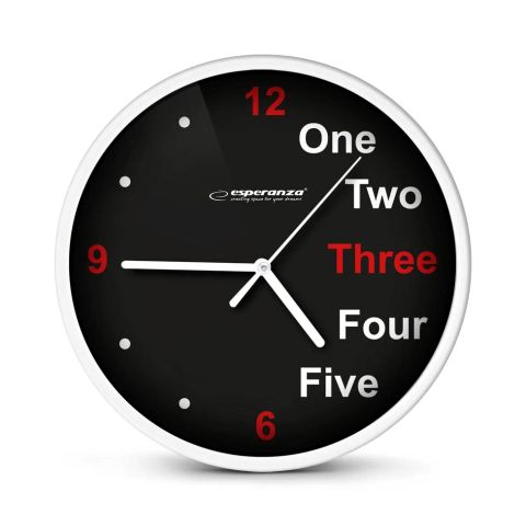Esperanza Prague White Mechanical Clock Round Black, White