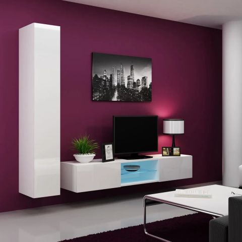 Cama Living room cabinet set VIGO 21 white/white gloss