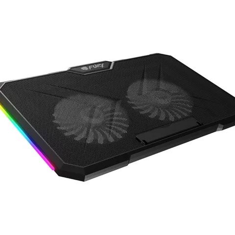 FURY GUNBAI G3 Laptop Cooling Pad 14.1–17.3" with 2 Fans, RGB Lighting, 2× USB