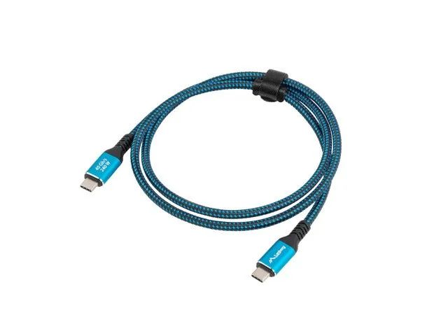 Lanberg CA-CMCM-44CU-0005-BK USB cable USB4 Gen 2x2 0.5 m USB C Black, Blue
