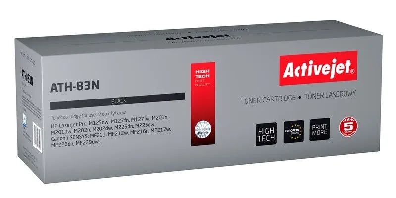 Activejet ATH-83N Toner (replacement for HP 83A CF283A, Canon CRG-737; Supreme; 1500 pages; black)