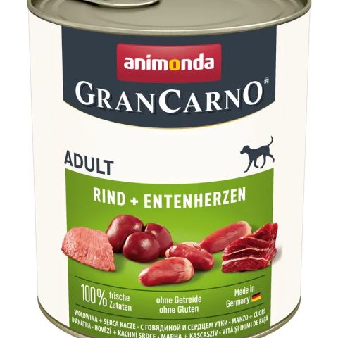 ANIMONDA GranCarno Adult Beef and duck hearts - wet dog food - 400g