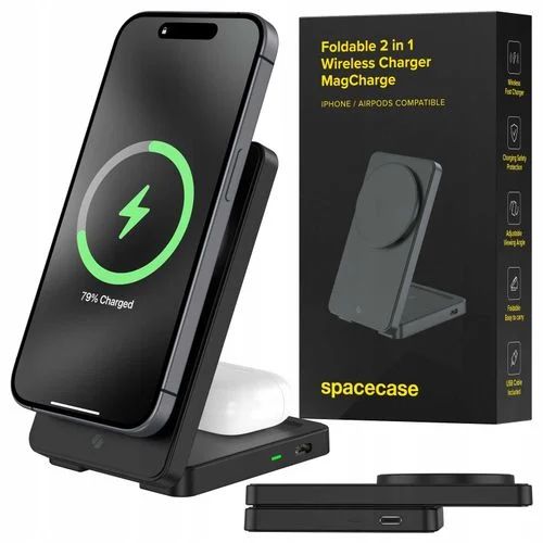 Spacecase Juhtmevaba 2-in-1 laadija MagCharge