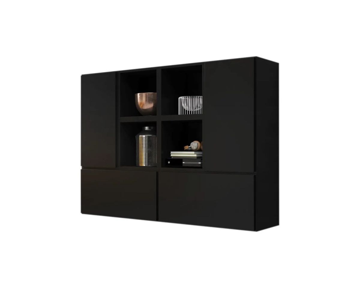 Cama living room furniture set ROCO 19 (4xRO3 + 4xRO6) black/black/black