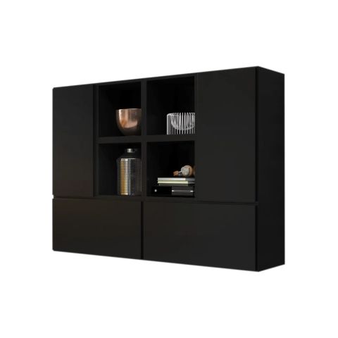 Cama living room furniture set ROCO 19 (4xRO3 + 4xRO6) black/black/black