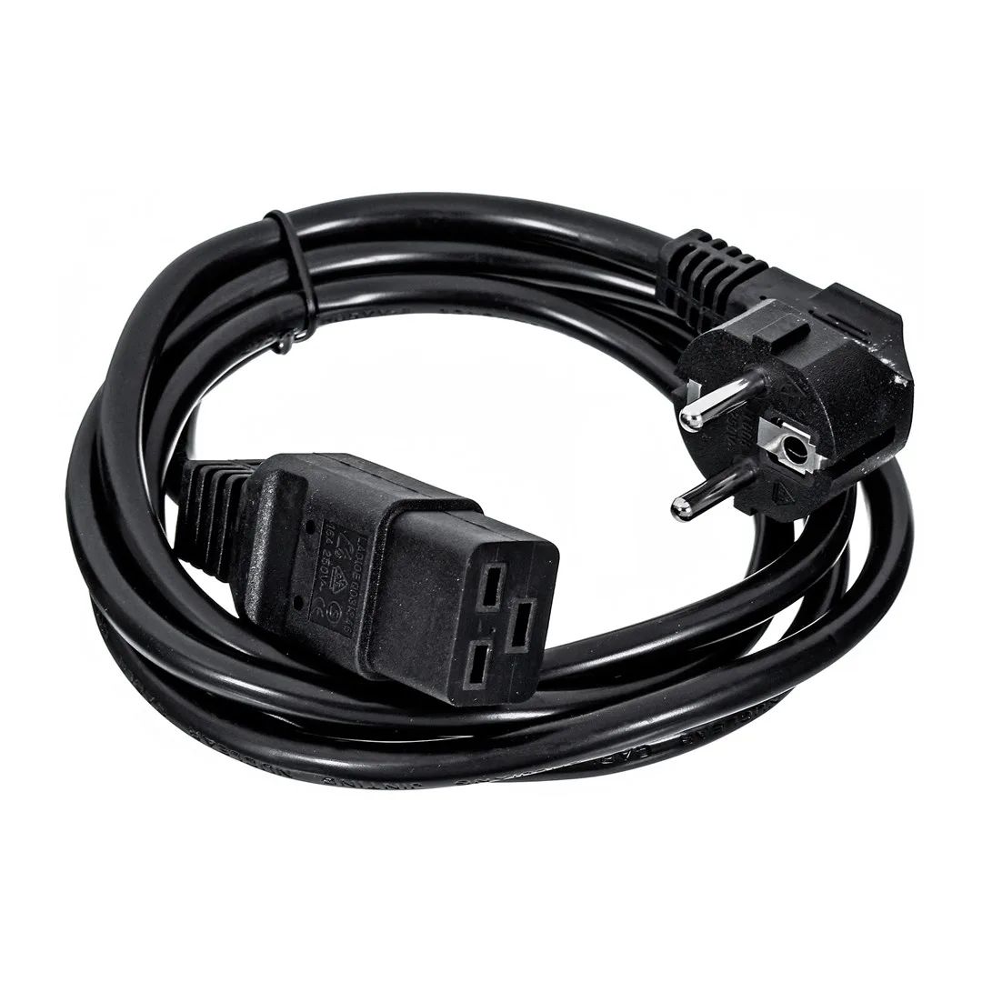 Gembird Type F/C19 1.8m Black Power plug type F C19 coupler