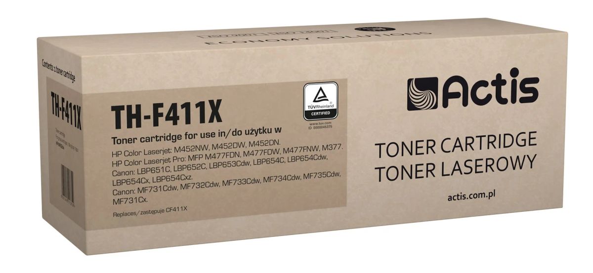 Actis TH-F411X toner (replacement for HP 410X CF411X; Canon CRG 046H C 1253C002; Standard; 5000 pages; cyan)