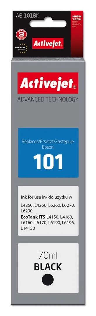 Activejet AE-101BK Ink Bottle (Replacement Epson 101; Supreme; 70 ml; Black)