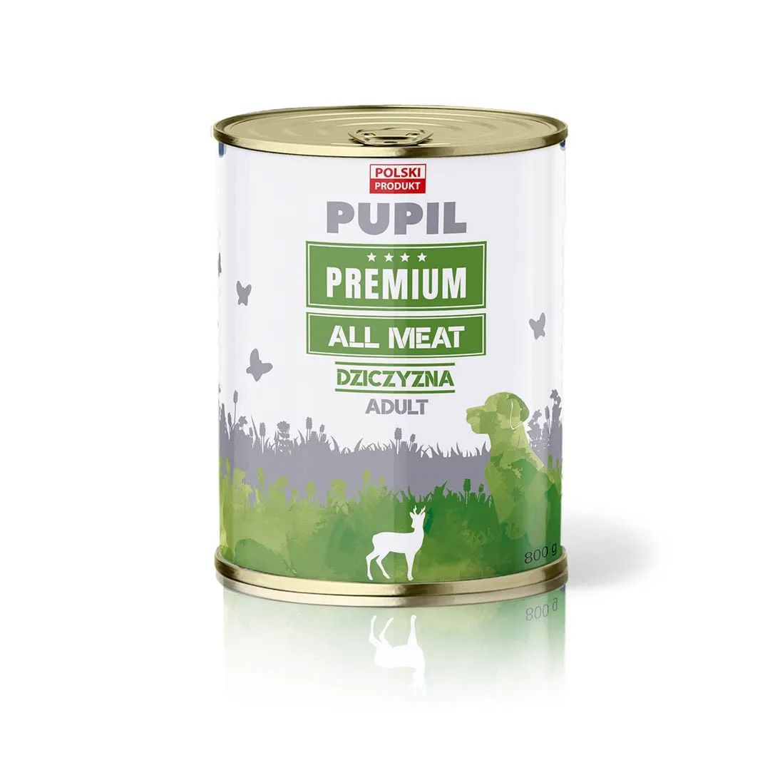 PUPIL Premium All Meat Venison - wet dog food - 800g