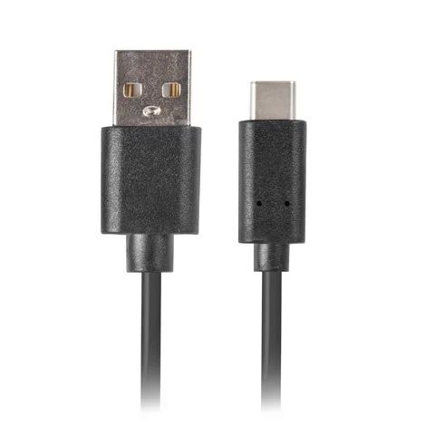 Lanberg | USB Type-C to USB Type-A 2.0 Cable Black QC 3.0, 1 m | CA-USBO-20CU-0010-BK | USB Type-C to USB Type-A