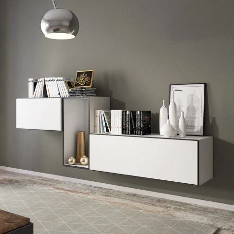 Cama living room furniture set ROCO 11 (RO1+RO3+RO4) white/black/white