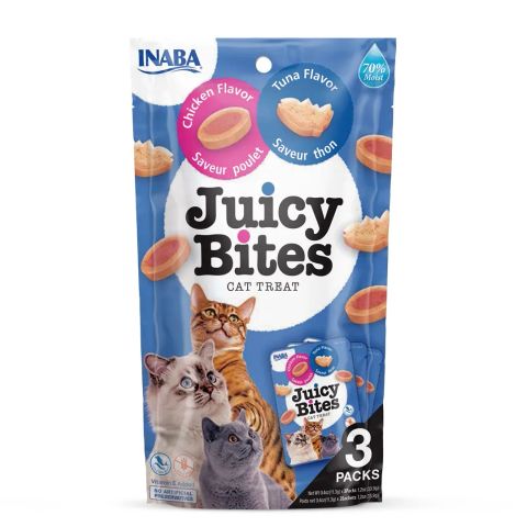 INABA Juicy Bites Chicken and tuna - cat treats - 3 x 11g